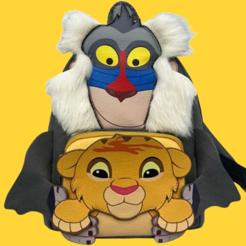 PRECOMMANDE - LE ROI LION - Simba et Rafiki - Mini Sac à Dos LoungeFly